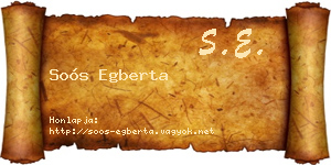 Soós Egberta névjegykártya
