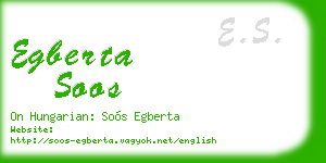 egberta soos business card